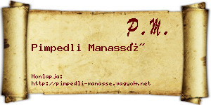 Pimpedli Manassé névjegykártya